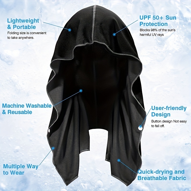 Outdoor Sport Hoodie - Охлаждающее полотенце с капюшоном для пляжа,