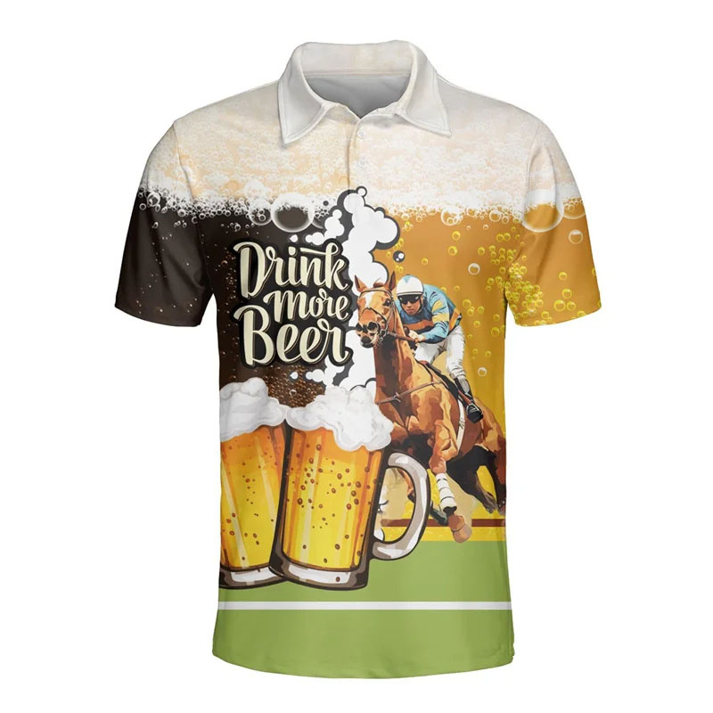 Polo Shirt Equestrian - Мужская пляжная рубашка-поло с коротким рукавом