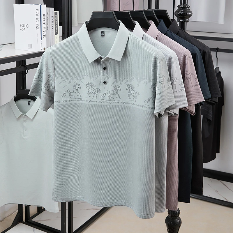 Polo Shirt Equestrian - Мужская футболка-поло с принтом в конном