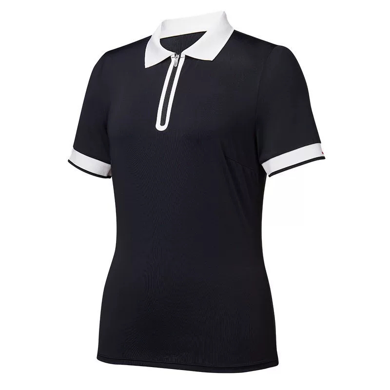 Polo Shirt Equestrian - Женская летняя рубашка-поло с воротником и